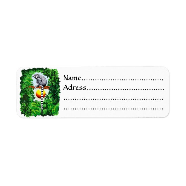 Étiquette Lémur de Madagascar (Devant)