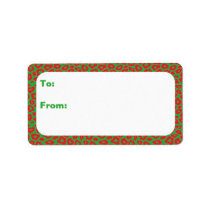 Étiquette Leopard de Noël