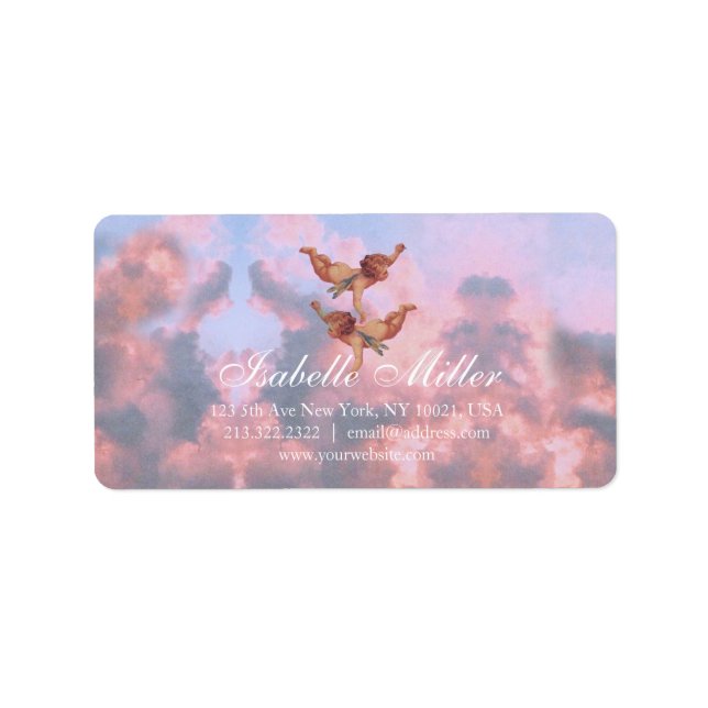 Étiquette Les anges dans le ciel (Devant)