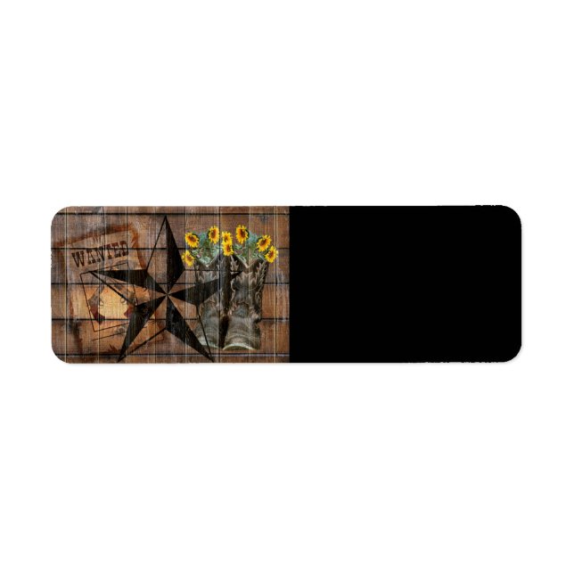 Étiquette Les bottes de l'Ouest de Pistol Cowboy du Texas St (Devant)