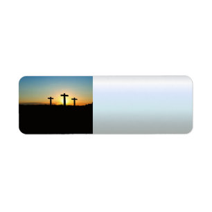 Étiquette Les croix de crucifixion au coucher du soleil