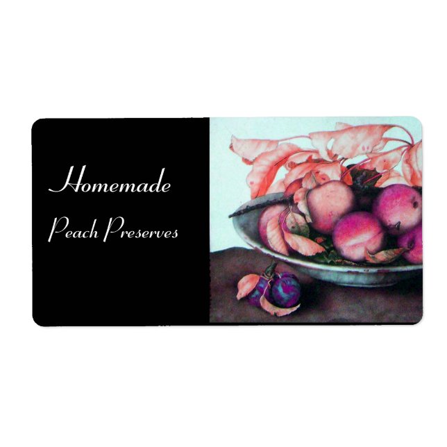 ÉTIQUETTE LES FRUITS DE LA SAISON 2 PÊCHES ET PRUNEAUX (Devant)