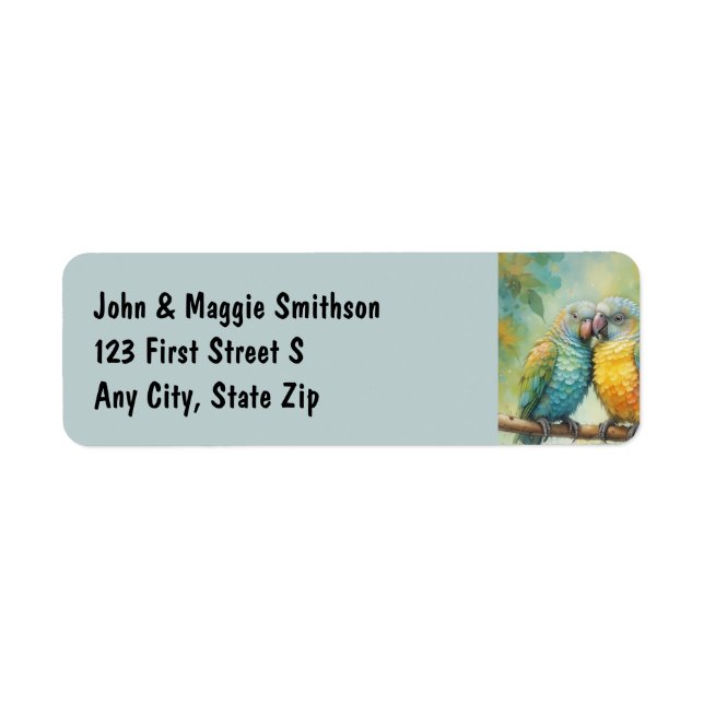 Étiquette Les perroquets de chaume Nature tropicale des oise (Devant)
