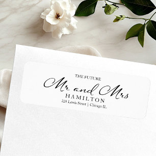 Étiquette L'étiquette d'adresse de retour de mariage du futu