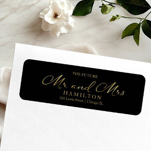 Étiquette L'étiquette d'adresse de retour de mariage du futu