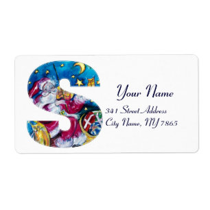 ÉTIQUETTE LETTRE DE NOËL / MONOGRAM PÈRE NOËL INSPIRÉ