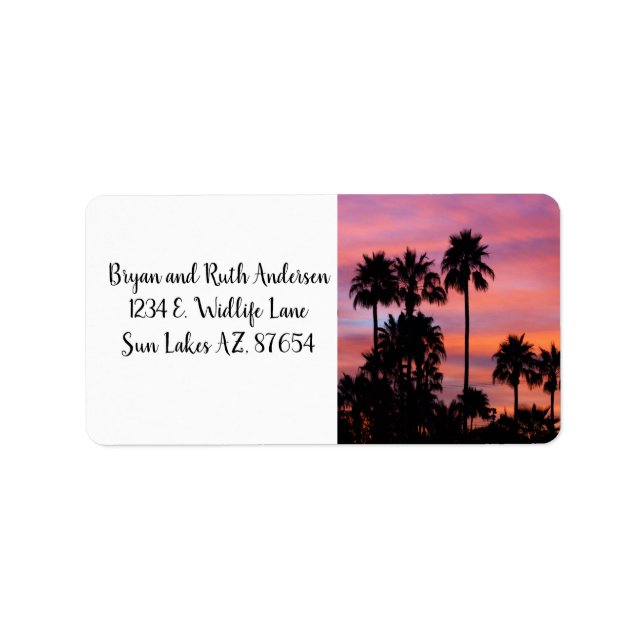 Étiquette Lever de soleil à Gilbert, AZ (Devant)