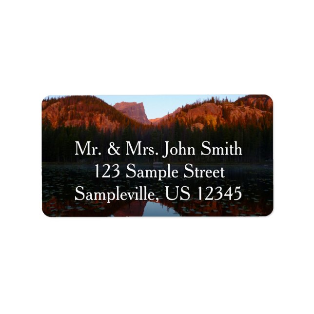 Étiquette Lever du soleil au lac Nymph I (Devant)