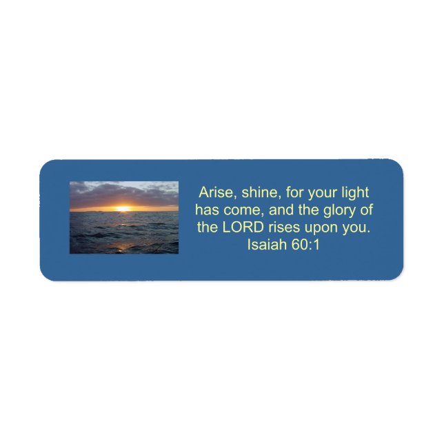 Étiquette Levez le feu - Ésaïe 60:1 (Devant)