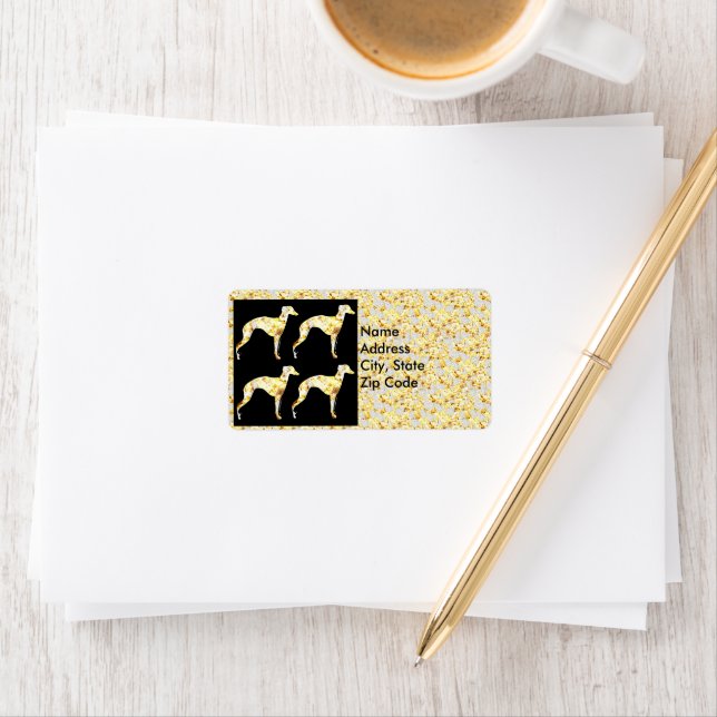 Étiquette Lévrier  (En situation)