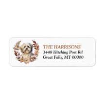 Lhassa Apso Chien Automne Wreath