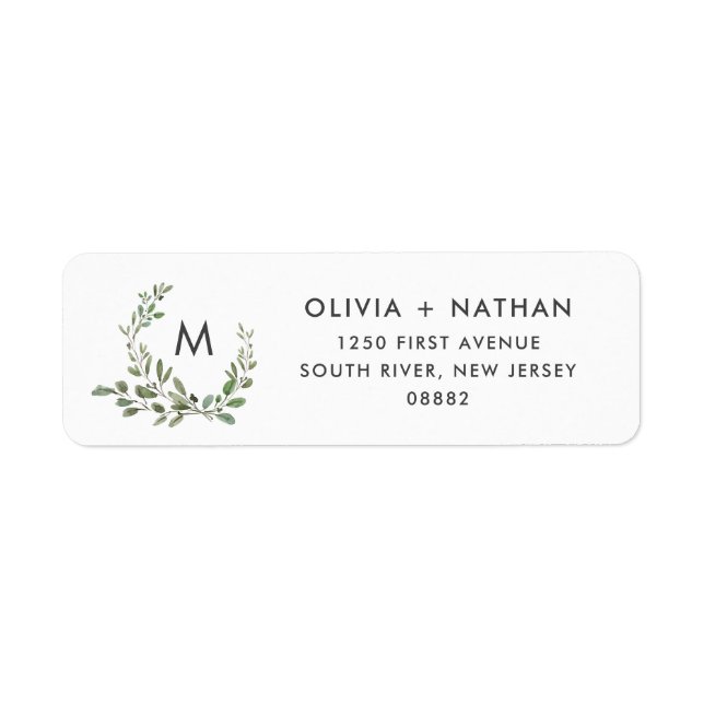 Étiquette Liage minimal | Monogramme Mariage (Devant)