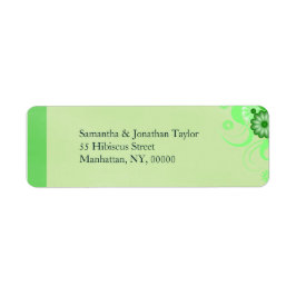 Étiquette Light Pastel Green Floral Retourner l'adresse Étiq