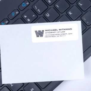 ÉTIQUETTE LIGNE MODERNE MONOGRAMME AVOCAT D'AFFAIRES EXPERT-