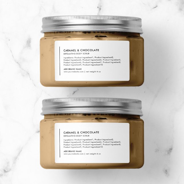 Étiquette Ligne verticale Ajouter votre marque d'ingrédients (Créateur téléchargé)