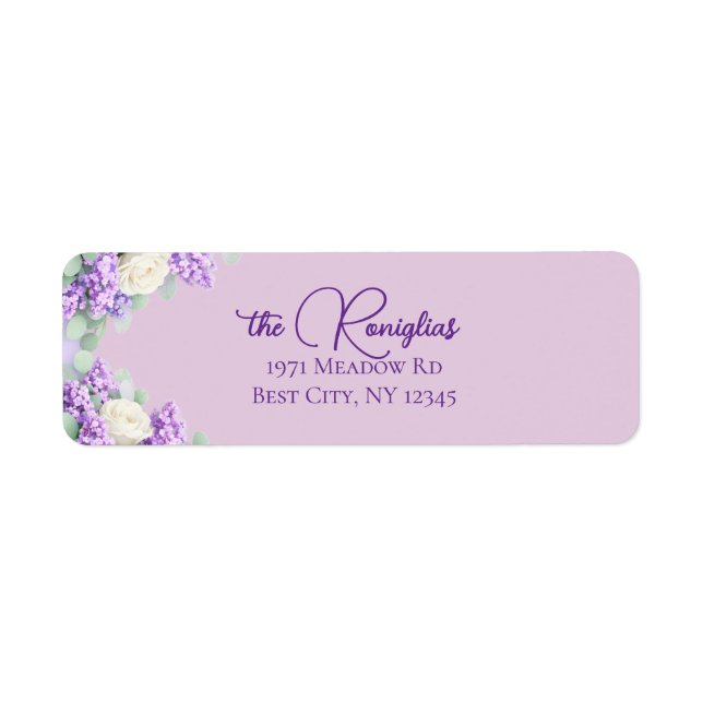 Étiquette Lilacs and Lavender Return Address Label (Devant)