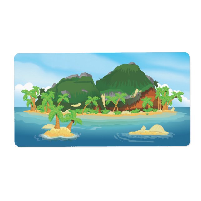 Étiquette L'île au trésor tropical (Devant)
