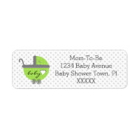 Lime Vert & Gris Pois-Baby shower