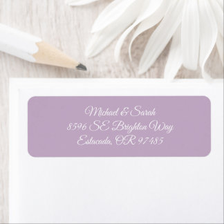 Étiquette Limite Élégante Lilac Purple Adresse de retour