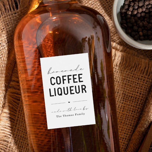 Étiquette Liqueur Personnalisé fait maison (Créateur téléchargé)