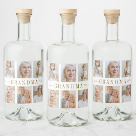 Étiquette Liquor Grandma personnalisé | Photos per