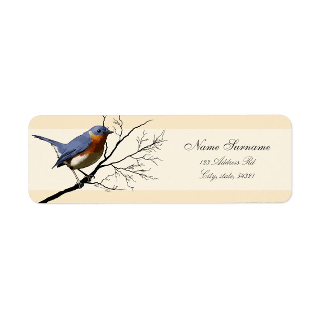 Étiquette Little Bird Blue, return address labels (Devant)