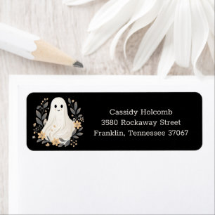 Étiquette Little Boo Ghost Adresse Baby shower Halloween