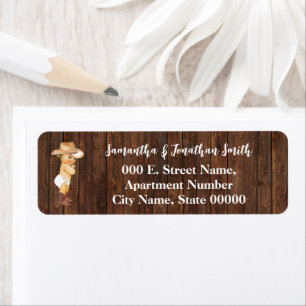 Étiquette Little Cowboy Baby shower Adresse de retour