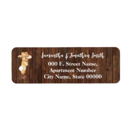 Étiquette Little Cowboy Baby shower Adresse de retour