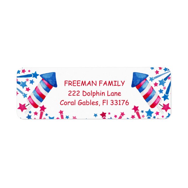 Étiquette Little Firecracker Juillet 4 Anniversaire Fête Fav (Devant)