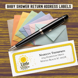 Étiquette Little Ray of Sunshine Parties scintillant Baby sh