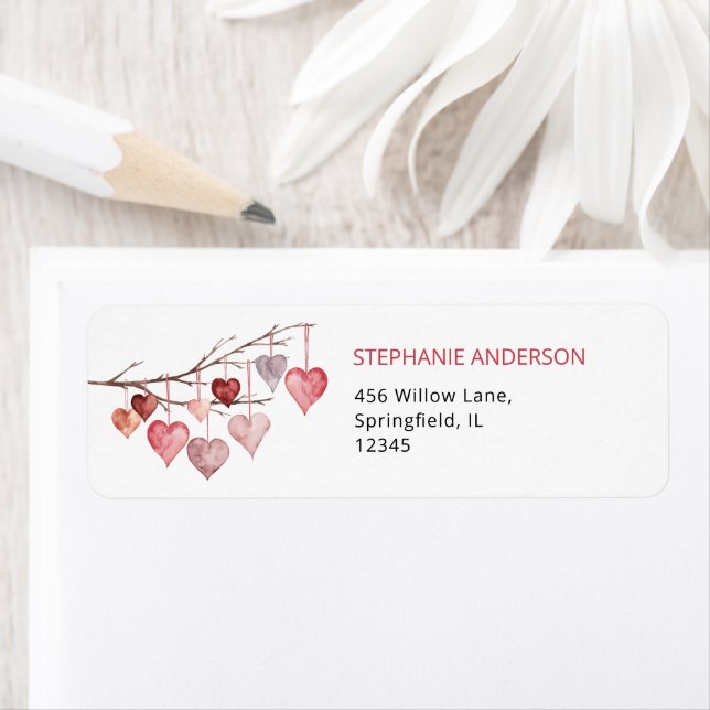 Étiquette Little Sweetheart Valentines Adresse de retour (En situation)