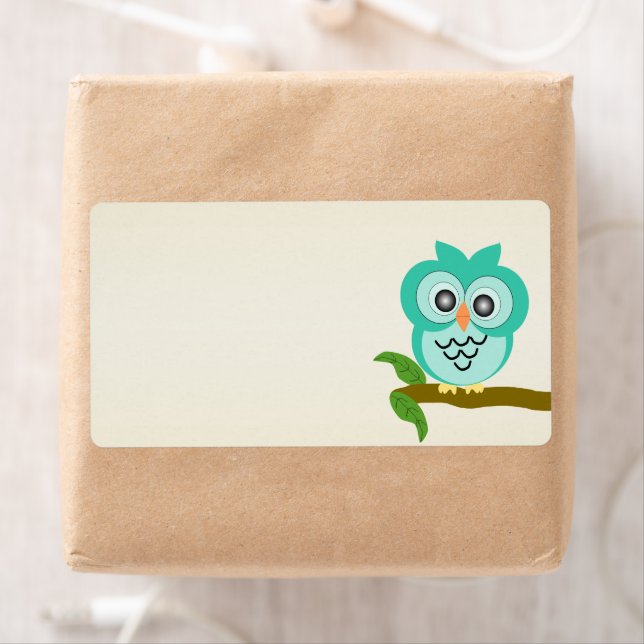 Étiquette Livraison de conception de Owl (En situation)