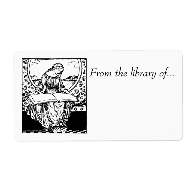 Étiquette Livre étiquette~ De la bibliothèque de... Sirène m (Devant)