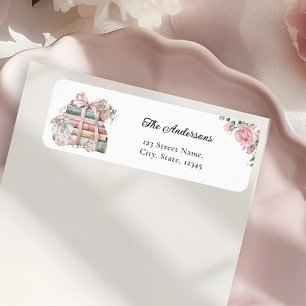 Étiquette Livre Thème Fille Baby Shower Adresse de Retour