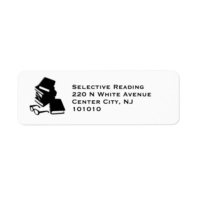 Étiquette Livres et verres personnels (Devant)