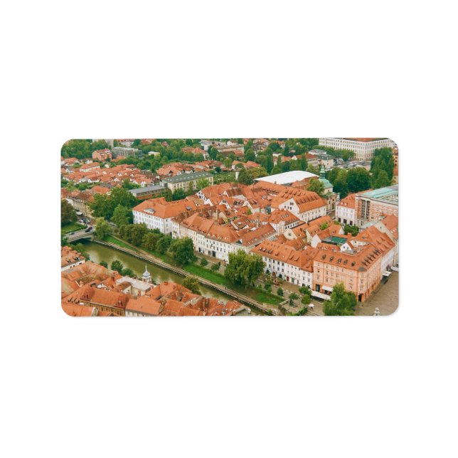 Étiquette Ljubljana d'en haut (Devant)