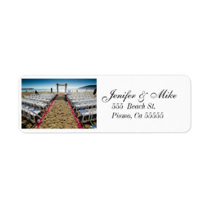 Étiquette location d'adresse de mariage