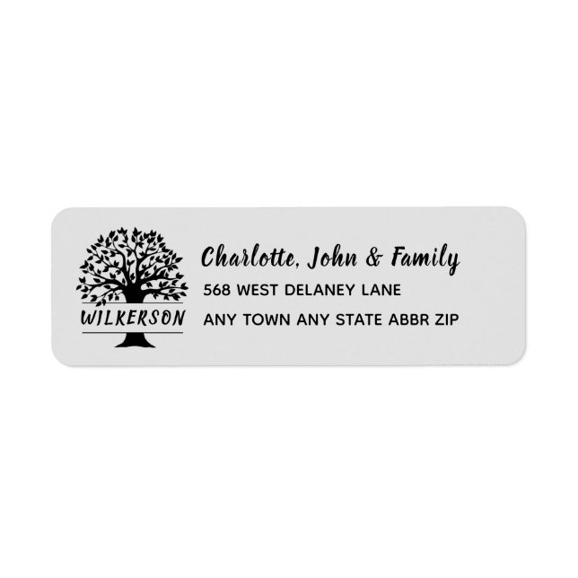 Étiquette Logo de l'arbre généalogique de la réunion familia (Devant)