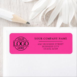Étiquette Logo de l'entreprise Pink Custom Company Adresse d