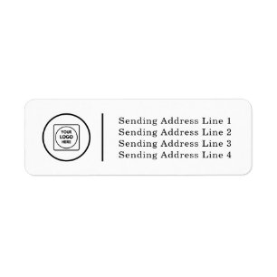 Étiquette Logo de société personnalisé sur fond blanc pour l