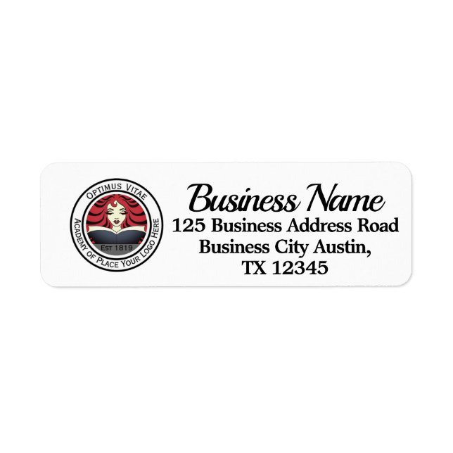 Étiquette Logo de votre entreprise ici. (Devant)
