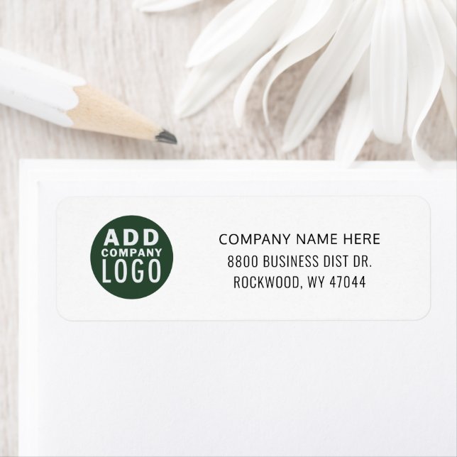 Étiquette Logo d'entreprise et adresse de retour personnalis (En situation)