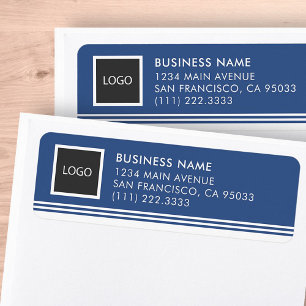 Étiquette Logo d'entreprise moderne Adresse de retour