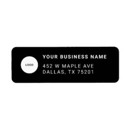 Étiquette Logo d'entreprise personnalisé Black Company Adres