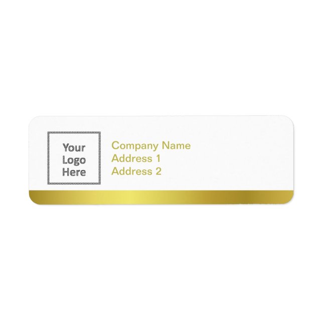 Étiquette Logo d'entreprise personnalisé Elegant Gold Foil (Devant)