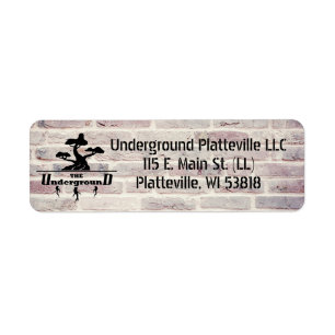 Étiquette Logo et adresse de Brick Arrière - plan Business