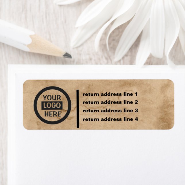 Étiquette Logo et informations de l'entreprise | Arrière - p (En situation)