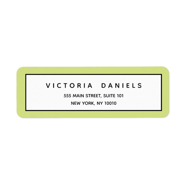 Étiquette Logo féminin | Vert | Professionnel minimal (Devant)