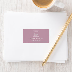 Étiquette Logo promotionnel personnalisé simple et rose somb